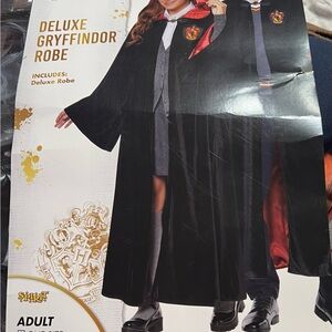 Spirit Deluxe Gryffindor Costume Robe in Black with Red Lining